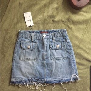 Nwot 7 For All Mankind mini denim skirt